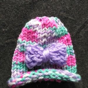 Handmade knitted baby hat